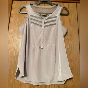 Princess Vera Wang Light Gray Sleeveless Blouse